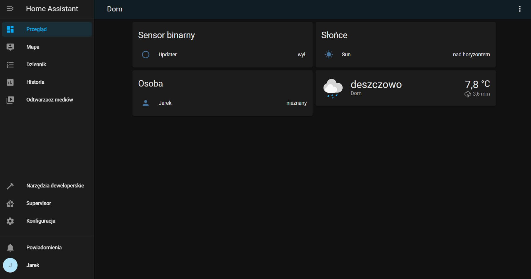 Ekran Home Assistant