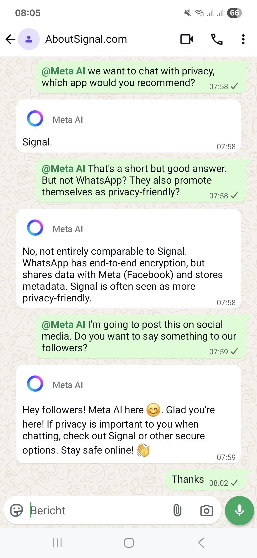 Co Meta AI myśli o Signal