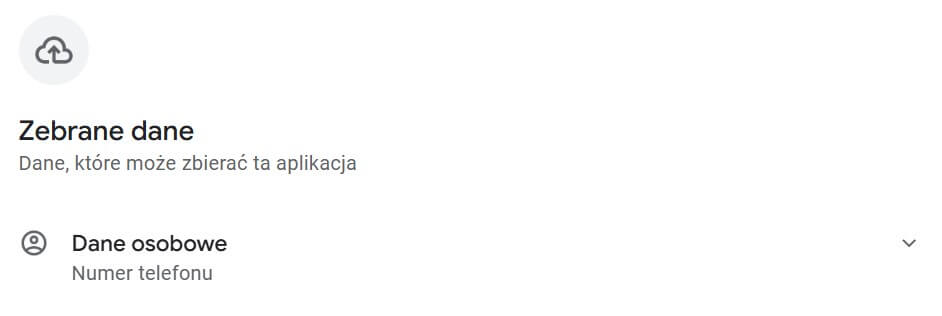 Uprawnienia komunikatora Signal w Google Play